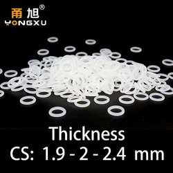 O-ring thickness 1.9/2/2.4mm CS silicone VMQ sealing high temperature resistant gasket rubber ring complete in specifications