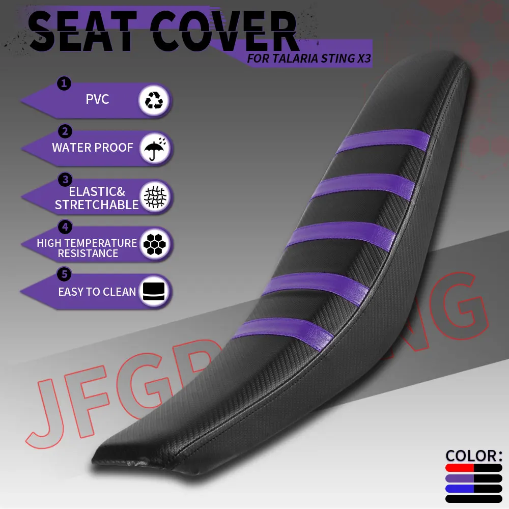 

Motorcycles Accessories Seat Cover Non-slip Seat Cushion Design PVC Durable For Talaria Sting X3 Off Road Dirt Pit Electric Bike