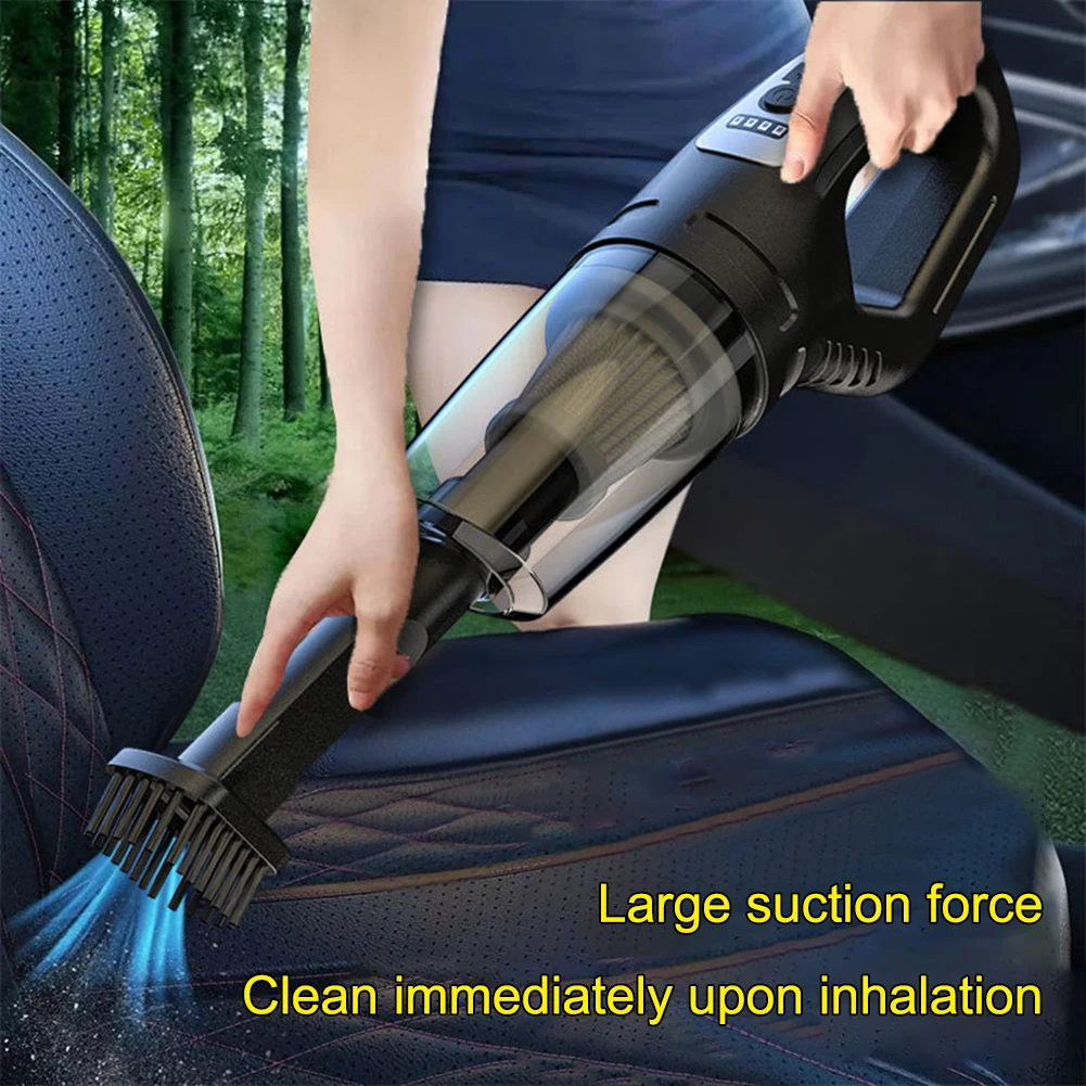 120W Portable Car Vacuum Cleaner USB Charging Handheld Cordless Vacuum Cleaner Powerful Suction for Auto/Home/Office/Pet Hair