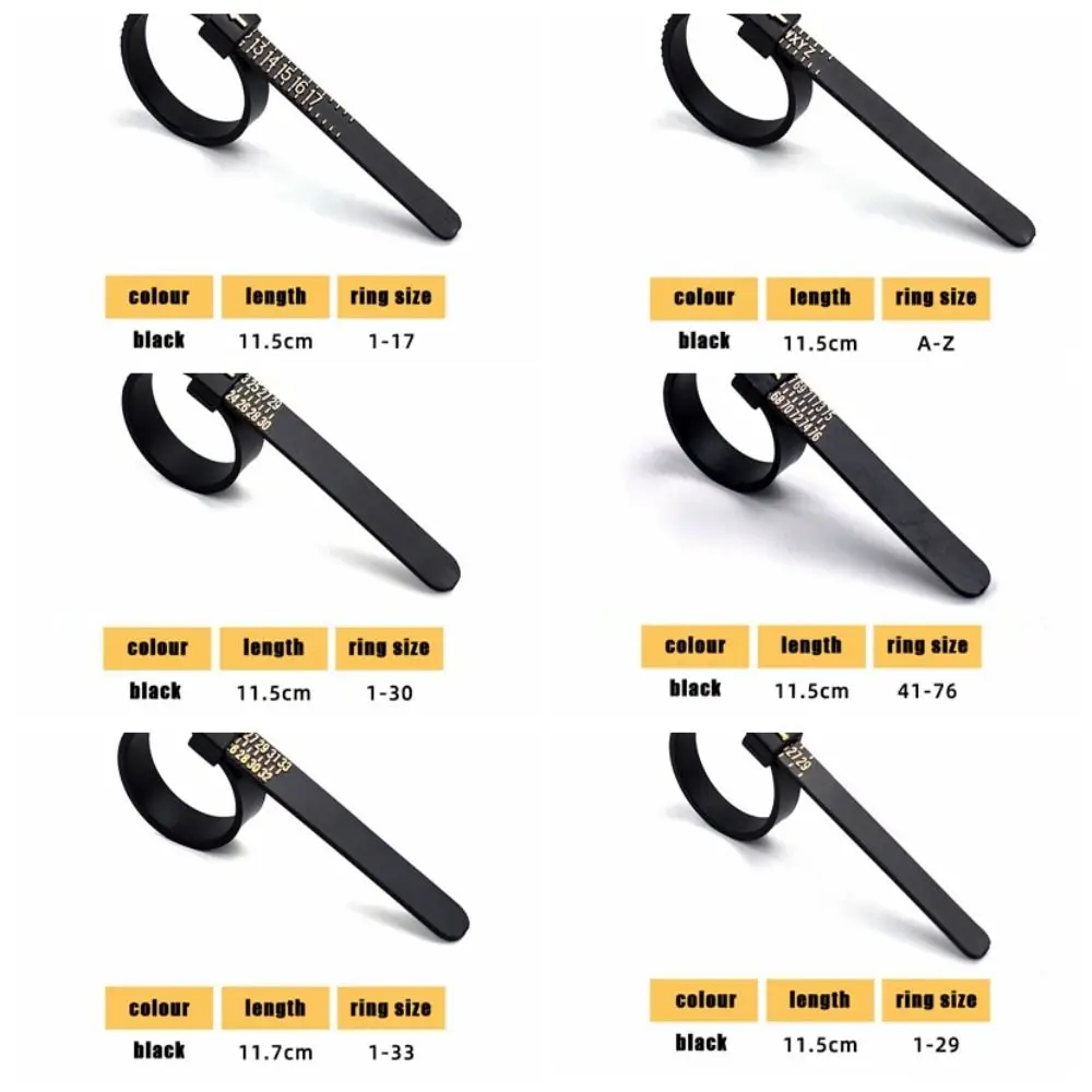 Accurate Measurement Ring Measuring Tape Portable Easy Operation Ring Measuring Band Black/White