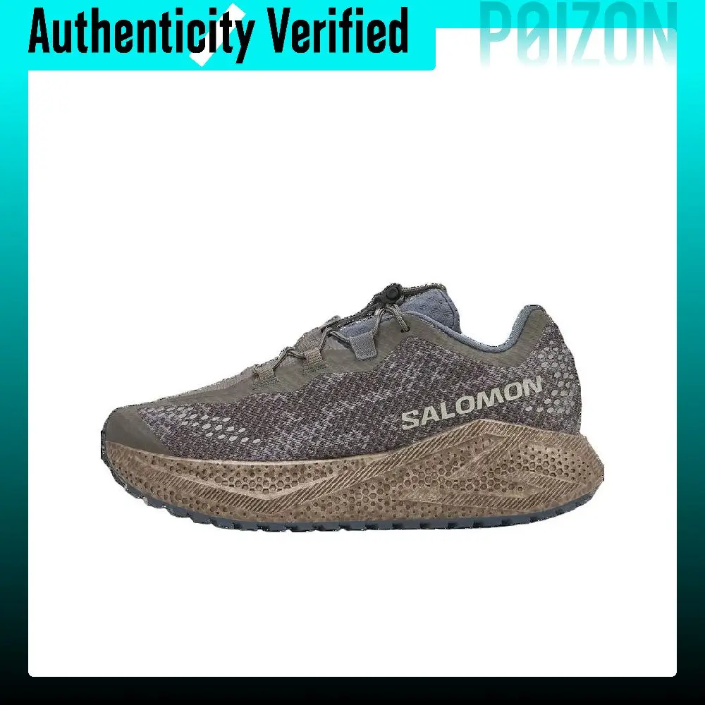 SALOMON SOLUS Running Shoes Unisex Low-top Metallic Gray/Iron Gray/Embossed Blue Gray L45533100