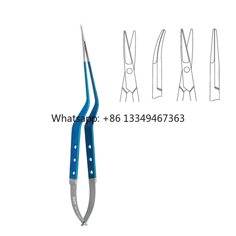 Micro Scissor Bayonet 20.5cm Titanium Handle Neurosurgery