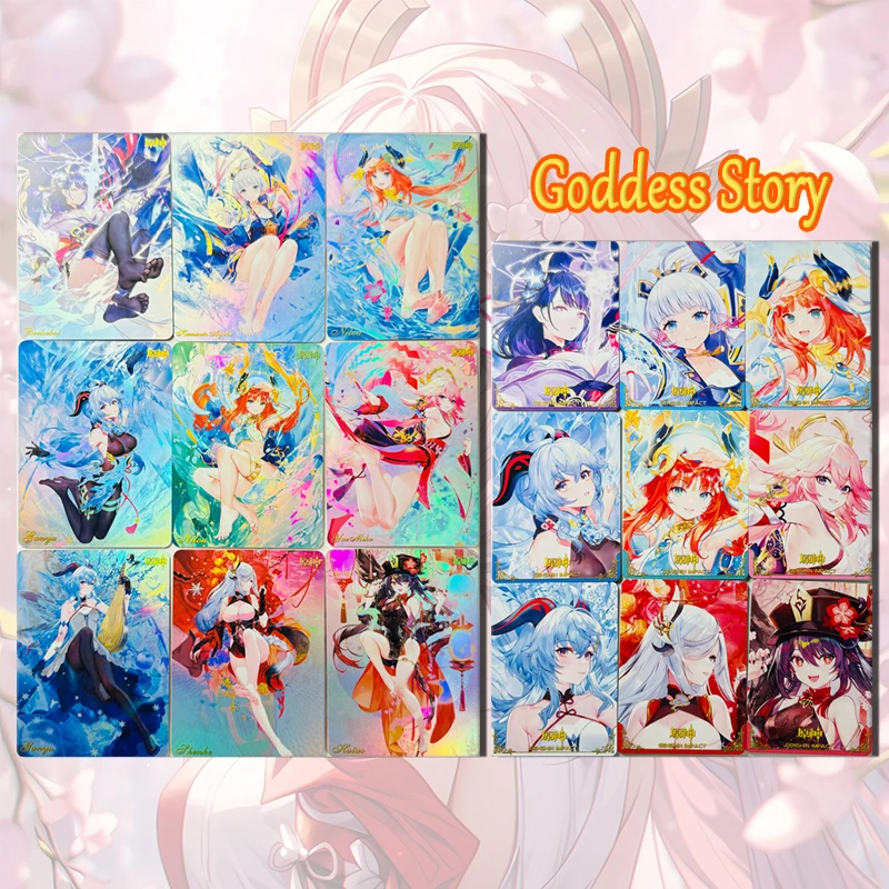 Goddess Story ACG DIY homemade flashcards Ganyu Raiden Shogun Yae Miko Shenhe Nilou boy Toy collection Birthday Christmas gifts