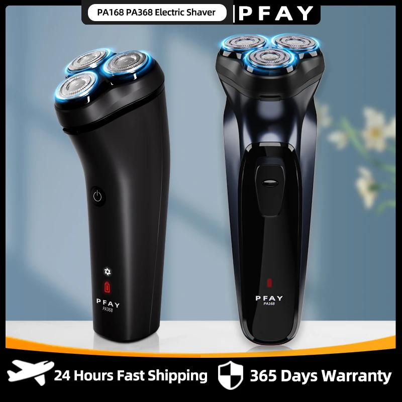 PFAY-PA368-A 3D Electric Razor para Homens, Barbeadores Elétricos, Recarregável, Máquina De Barbear, Barba De Barbear Ferramentas