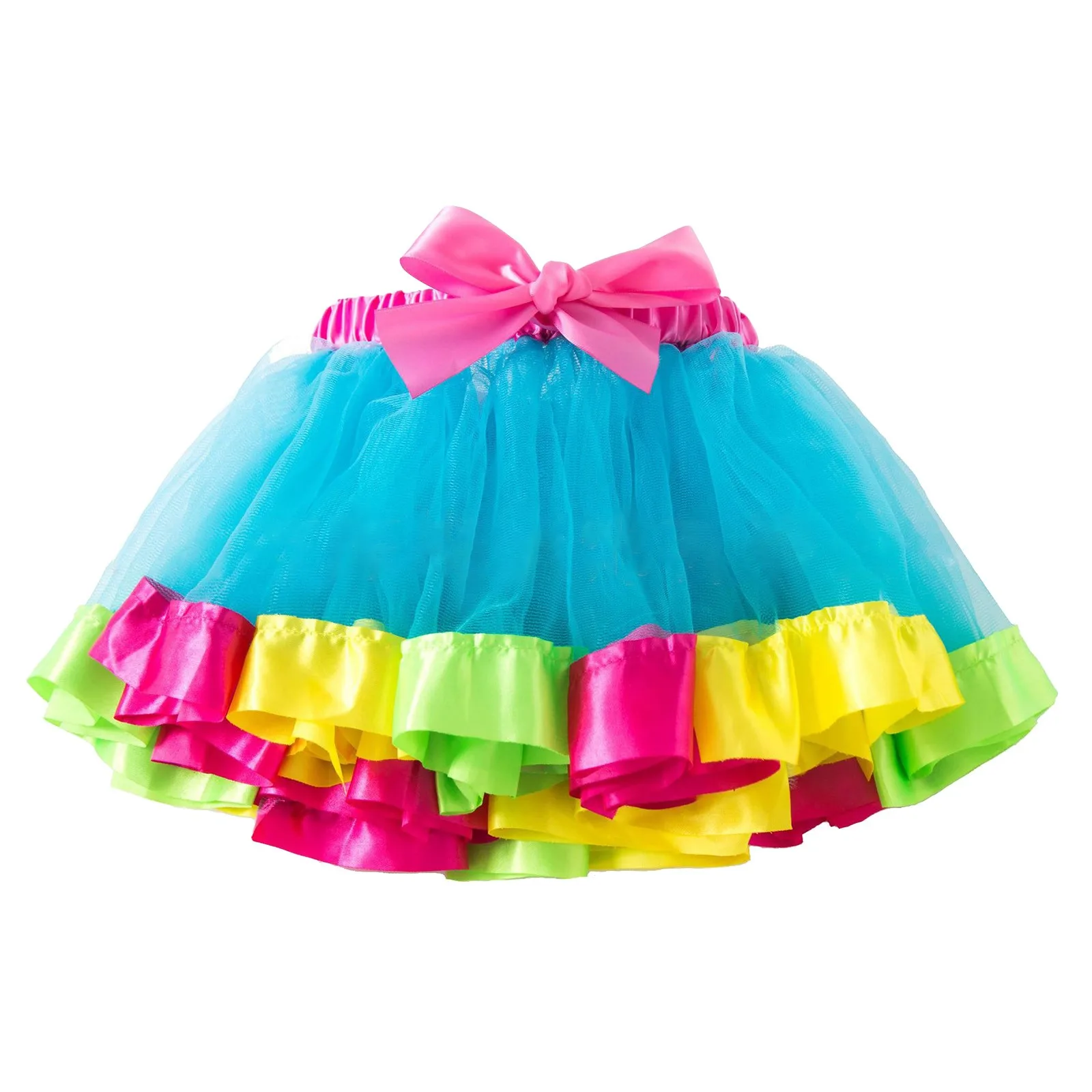 

Fashion Women Ball Gown Multicolour Elastic Layered Short Skirts Adult Tutu Dancing Skirt Colorful Skirts Rainbow Tulle Skirt