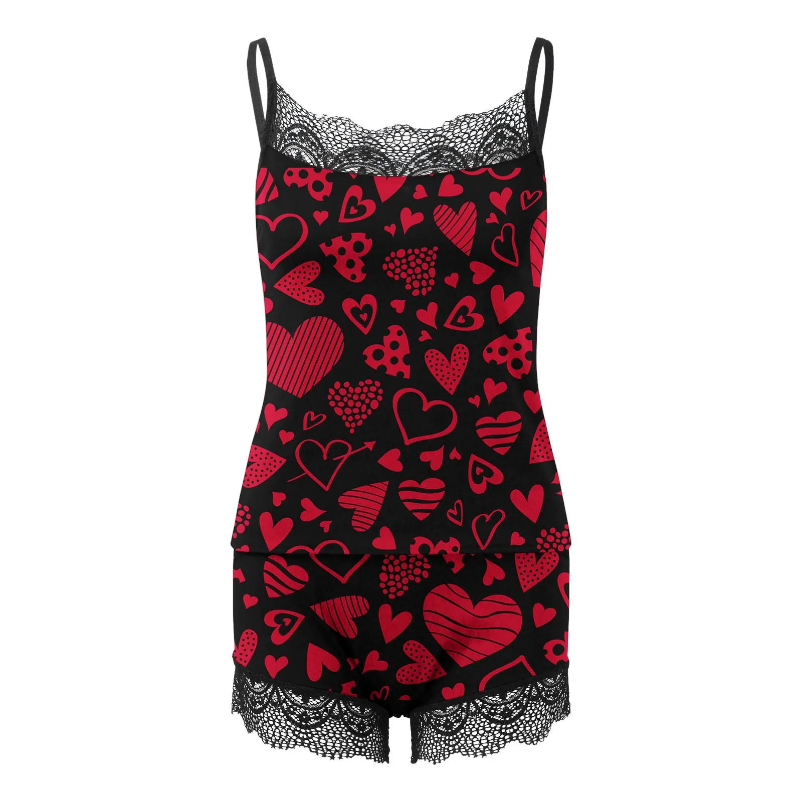 Women Underwear Camisole Lace Lingerie Sets Soft Sleepwear Set Lace Sexy Nightwear Fashion Shorts Pajamas Set Sexy Lingerie