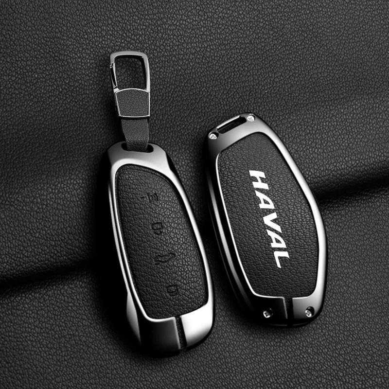 Metal Car Key Case Cover for Great Wall Haval H6 2024 H9 2024 H2 M6 Cool Dog Plus Owl Dragon MAX F7 F7X F7H H8 H3 Accessories