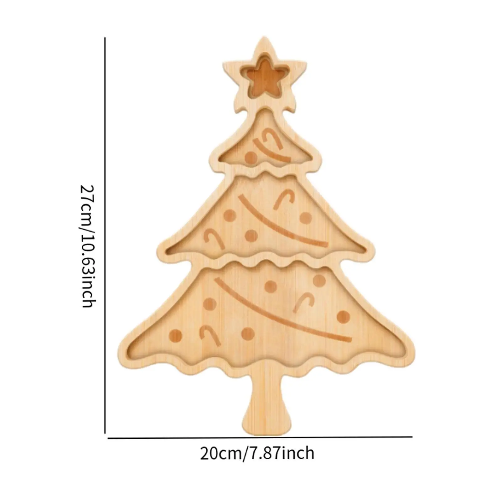 Plato en forma de árbol de Navidad, plato para servir postre, suministro de cocina