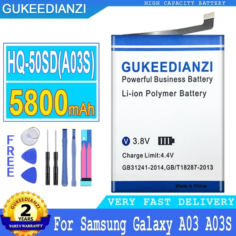 HQ-50SD (A03S) HQ-50S (A02S) 5800mAh baterías de teléfonos móviles para Samsung Galaxy A03 A03S/para Samsung A02S M02S M025 F02s batería