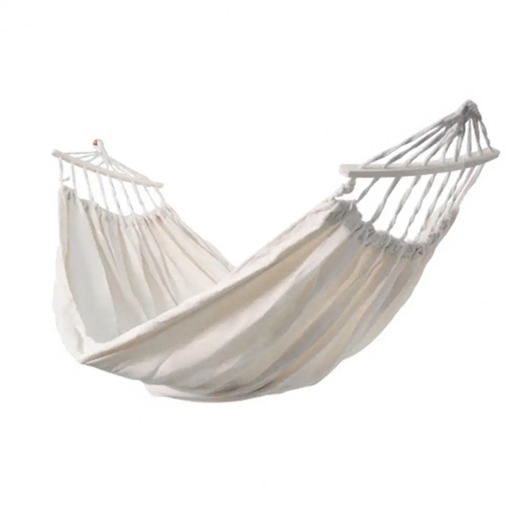 1 Set Wear-resistant Double Hammock Beige Single Hammock Cozy Swing Single Double  Hammock  Rest