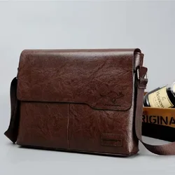Men Shoulder Bag For IPAD Leather Business Handbag Men Messenger Bag Large Side Sling Bag Fashion Man Crossbody Briefcase