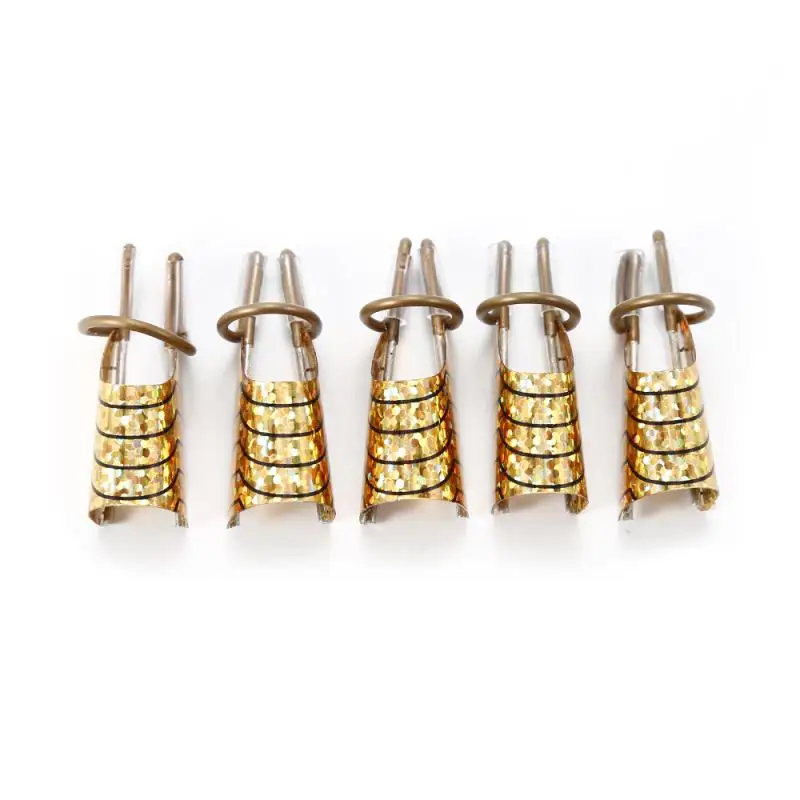 Reusable Aluminum Nail Extension Pallets Tips Forms Nail Art Extension Sticker Builder Form Guide Stencil Manicure Tools