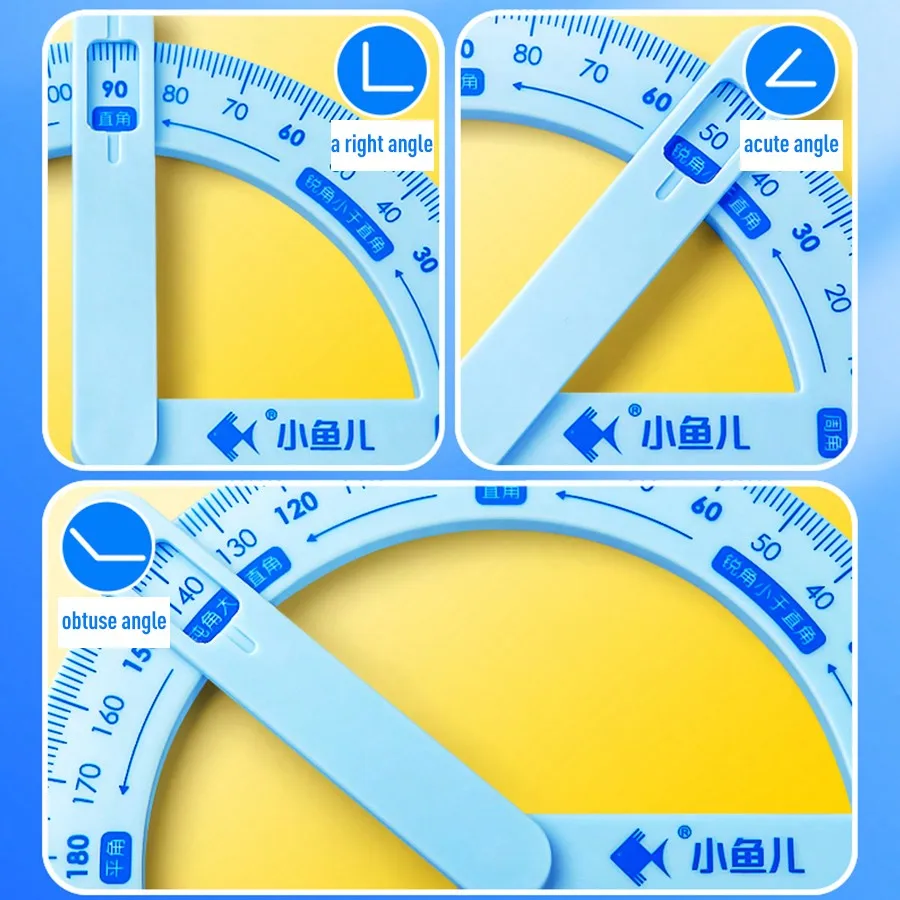 360-градусная канцелярская геометрическая линейка, прямоугольная учебная специальная многофункциональная линейка для измерения угла, демонстратор