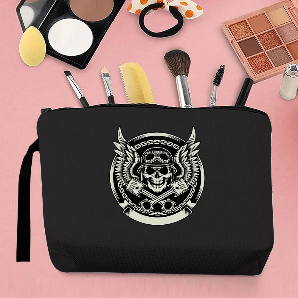 Frauen Machen Up Organisatoren Lagerung Travel Kultur Kupplung Tasche Hochzeit Partei Cosmetic Pouch Geldbörse Bleistift Fall Schädel Muster