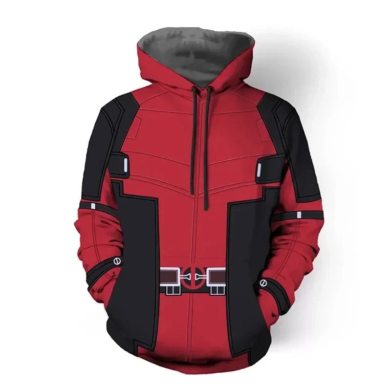Deadpool Wolverine Superhero Cosplay Hoodie Pullover Casual Spring and Autumn Jacket Oversize Tops Sweatshirts for Women Men hf5 view 3