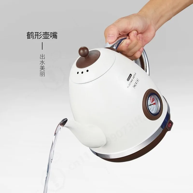 Gooseneck Electric Kettle with Temperature Display Heat Preservation Hand Brew Teapot for Home Tea Making Coffee Brewing Use