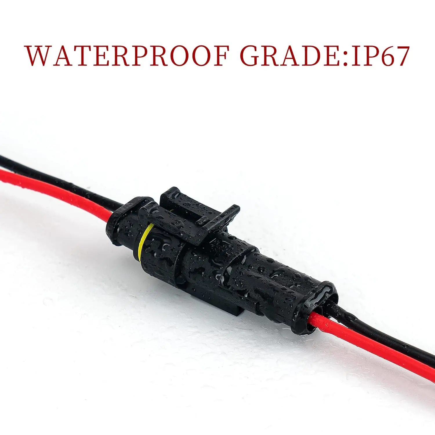 10 pairs 2 Pin Way Car Waterproof Connector 16 AWG Waterproof Electrical Connectors Quick Disconnect Wire Connector