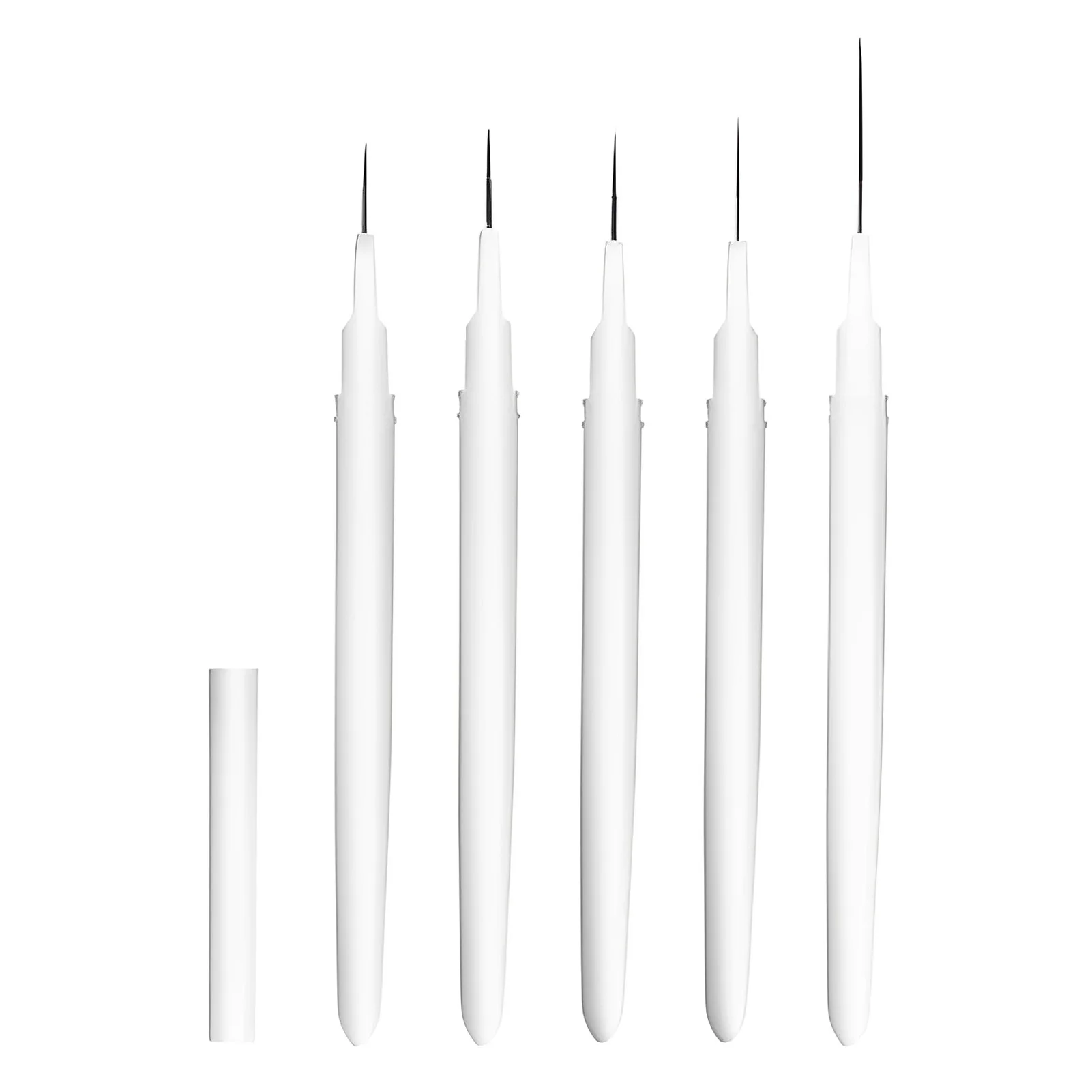 5 قطع من فرش تصميم فن الأظافر، فرشاة تثبيت قلم رسم بتصميم جل لصالونات الأظافر الاحترافية