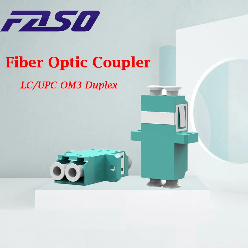 

FASO 50/100pcs OM3 LC UPC Duplex Fiber Optic Adapter UPC Optical Fiber Coupler LC UPC Fiber Optic Coupler Fiber Flange