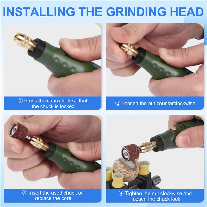 

ABRO-Handheld Electric Grinder Mini Sanding Power Tools Electric Drill Multifunction Jade Polishing Wood Carving Tools