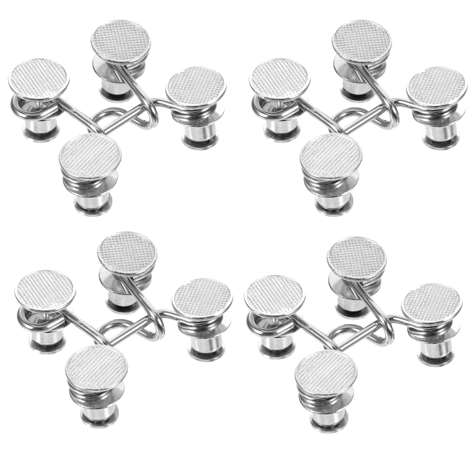 

4Pairs Durable Jeans Buckles Waist Adjuster No Sewing Pants Tightener Portable Waistband Tightener Waist Adjuster for Pants