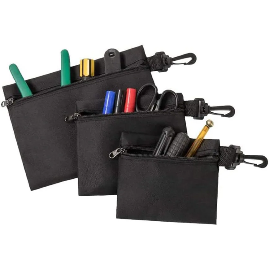 حقائب أدوات قماشية، حقيبة أدوات شديدة التحمل، أكياس بسحاب، حقيبة تنظيم أدوات الأجزاء الصغيرة مع حلقة تسلق، للأماكن الخارجية والرجال والسيارة #2
