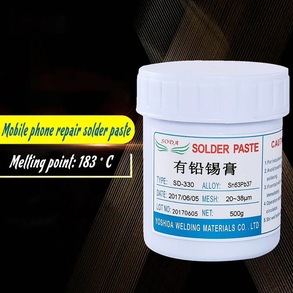 SD-330 Mobile phone repair Lead solder paste BGA special SMT No-clean solder paste Silver low temperature welding Flux 500G