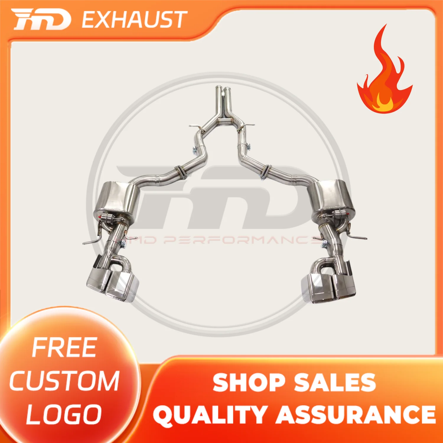 

HMD Exclusive customization Stainless Steel Exhaust System Performance Catback for Mercedes Benz W212 E550 76mm With valves