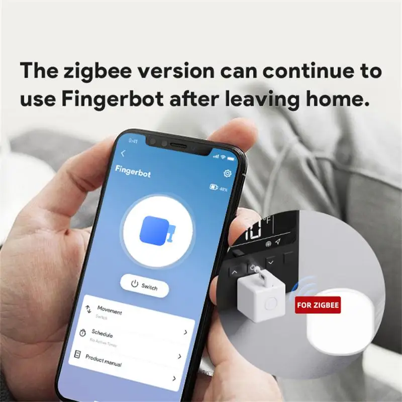 Tuya Smart Home Zigbee Smart Fingerbot Plus Switch Button Timing Pusher Smart Life APP Remote Control Via Alexa Google Home