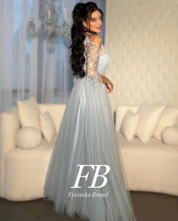 Silver Sparkly Customized Jersey Pleat Evening Gown with Sleeve Cape crystal beaded Bespoke Prom Occasion Dress Pastrol Unisex