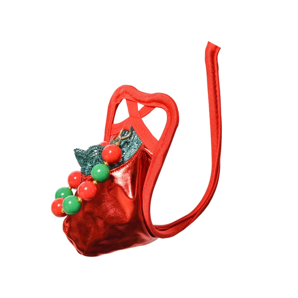 Men Christmas Party C-string Underwear Hollow Glossy Ring Pouch Panties Thongs Comfy R Big Pouch Cup Thong Underwear