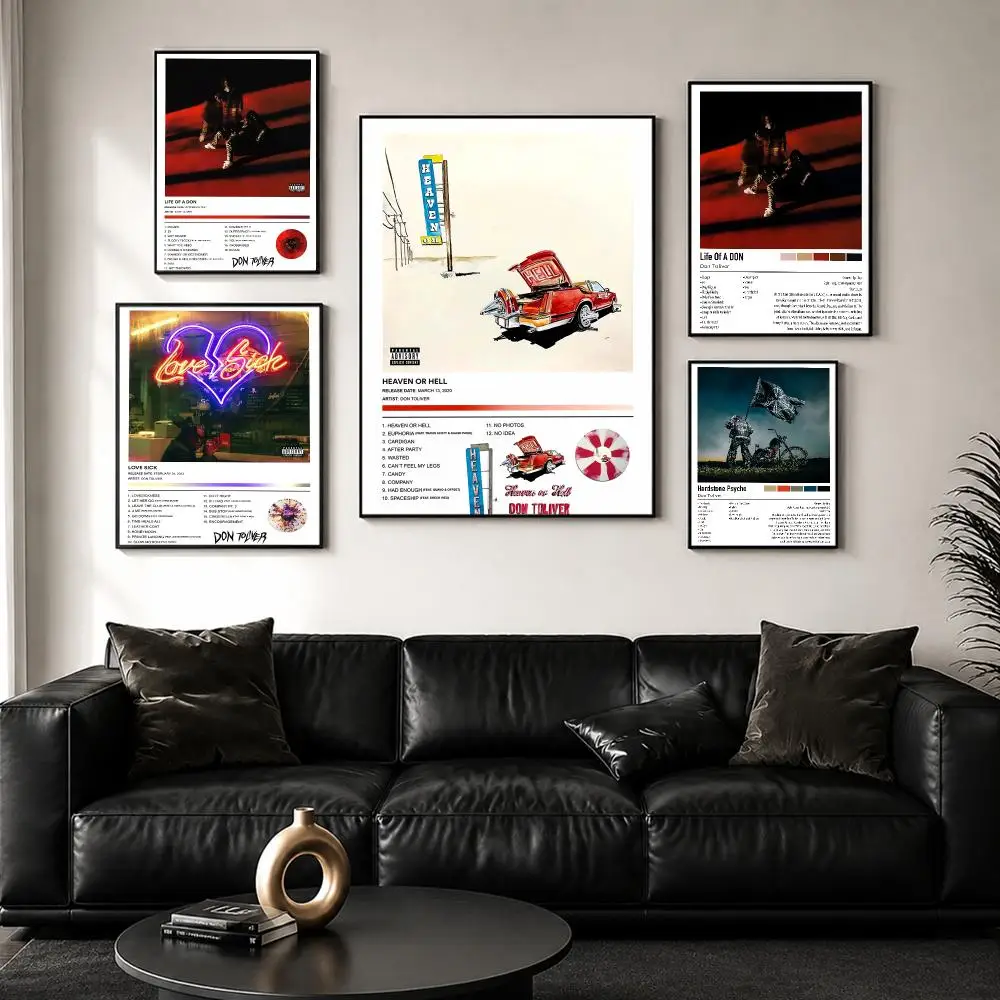 Rapper Music Album D-Don T-Toliver Poster Decorative Wall Art Stickers Mural Photo Print for Home Living Room Hallway Decor