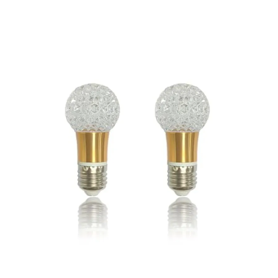 

2 Pcs 5W E26 Decorative LED Bulb, 85-265V Wide Voltage, 3000K Warm Light, Crystal Edison Style Light for Home/Restaurant/Bar B0