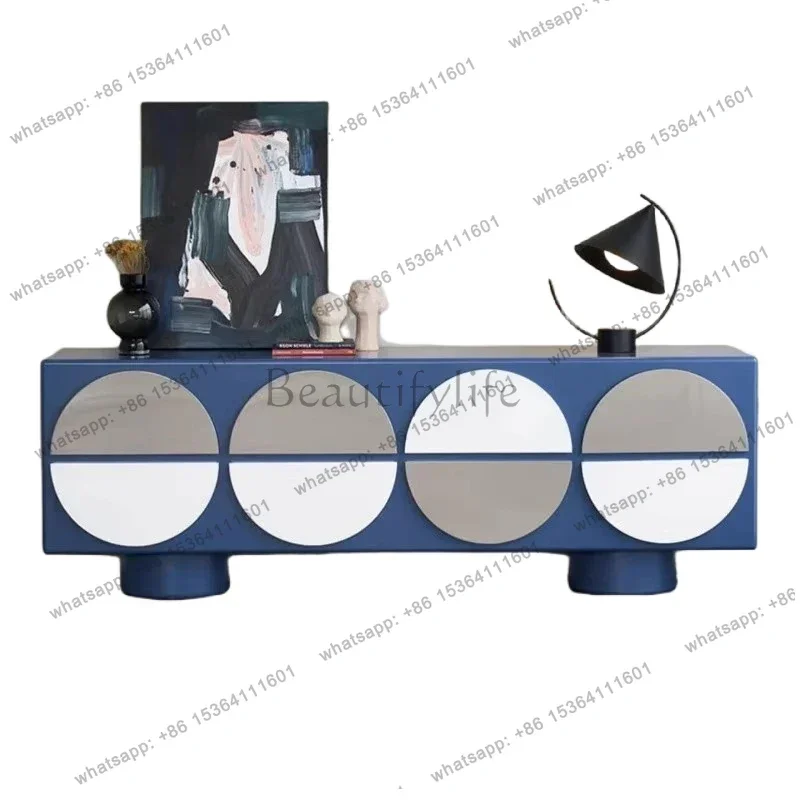Designer high-end paint entry porch cabinet eight bucket cabinet