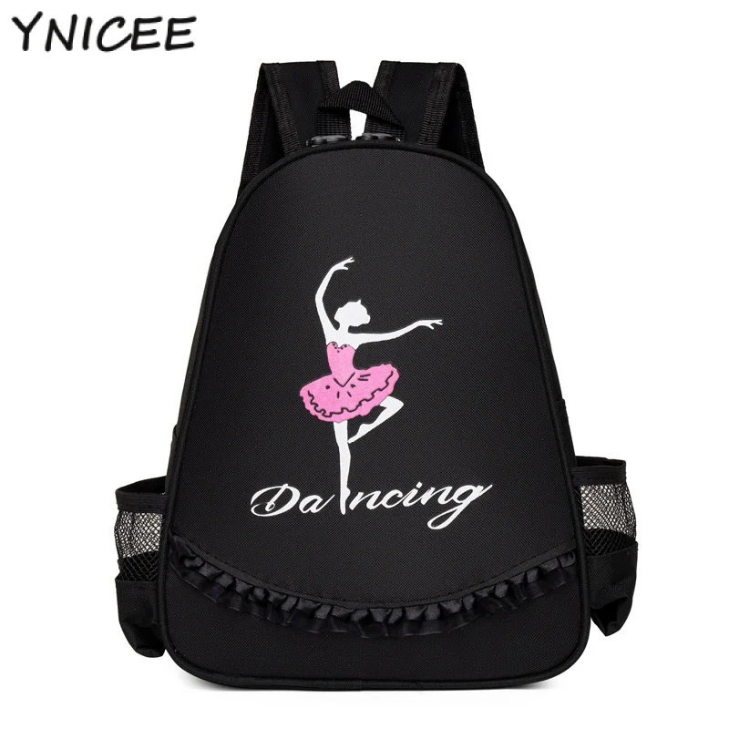 Kids Girls Ballet Dance Storage Lace Edge Backpack Dancing Latin Dancing Duffel Bag Ballerina Storage Handbag School Daypack