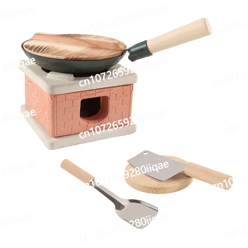 

Children's simulation kitchenette Mini chef cooking full set of kitchen utensils