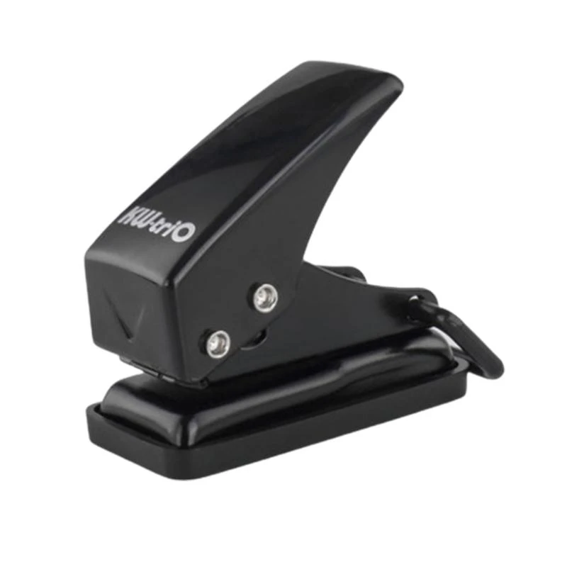 Single Round Hole Puncher with Confetti Storage Bin Manual Punching for DIY Loose-leaf Refill Paper School Office