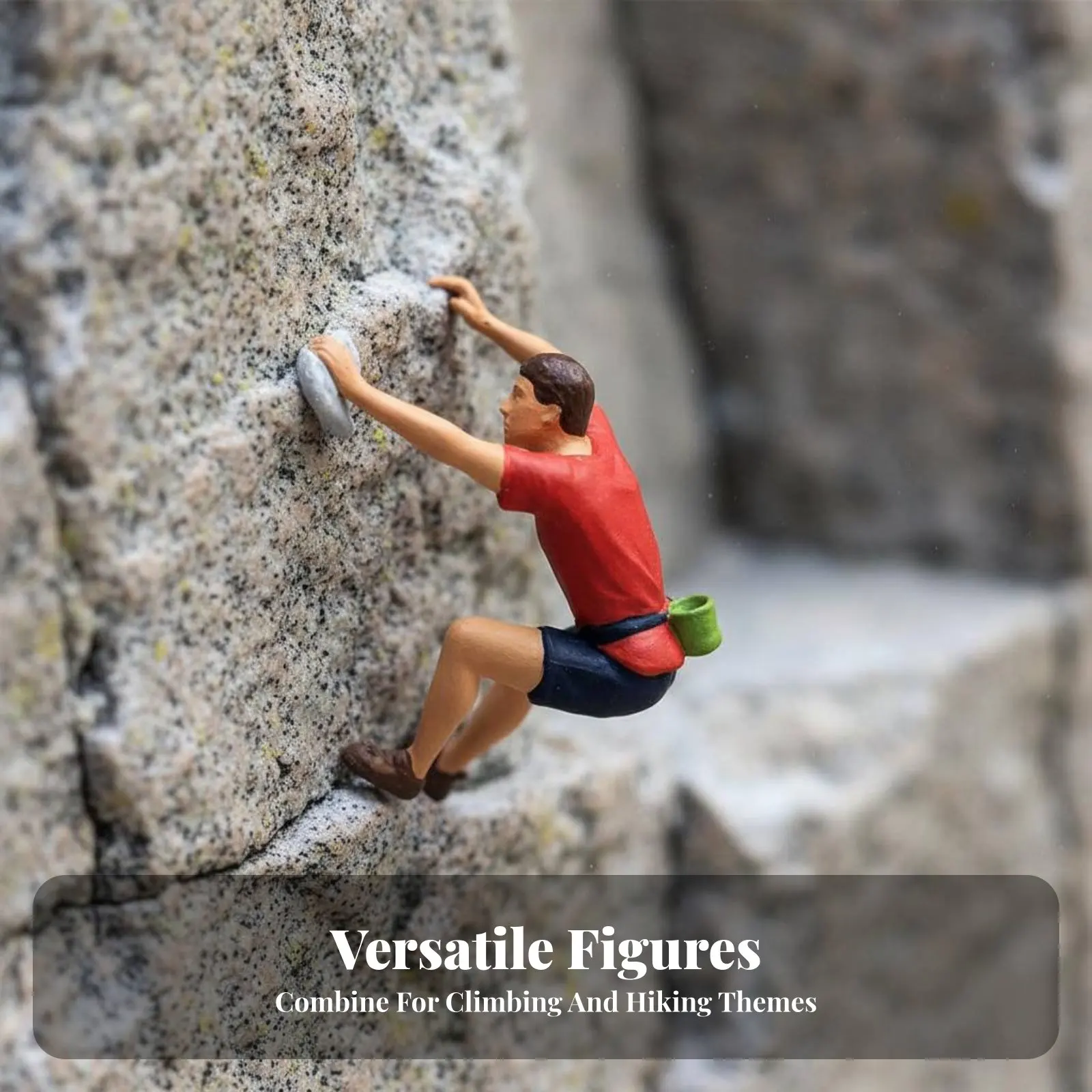 1:64 Scale Figure Realistic Features Miniature Climber Model Rock Climbing Figure High Intricacy Sports Theme Figurine
