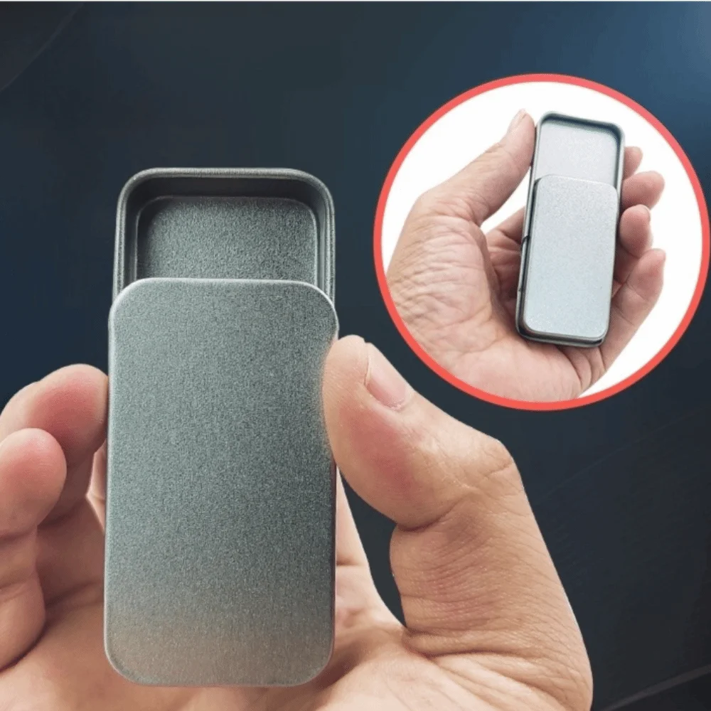 Multi Size Sliding Lid Tin Box Small Size Metal Rectangular Push-Pull Tin Box Tinplate Material Slide Top Empty Tin Box