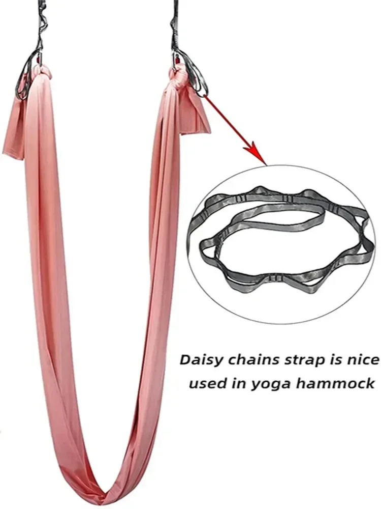 Corde suspendue de Yoga, corde d'escalade, chrysanthème, extensible, sangle d'extension, pour hamac aérien, balançoire, Anti-gravité