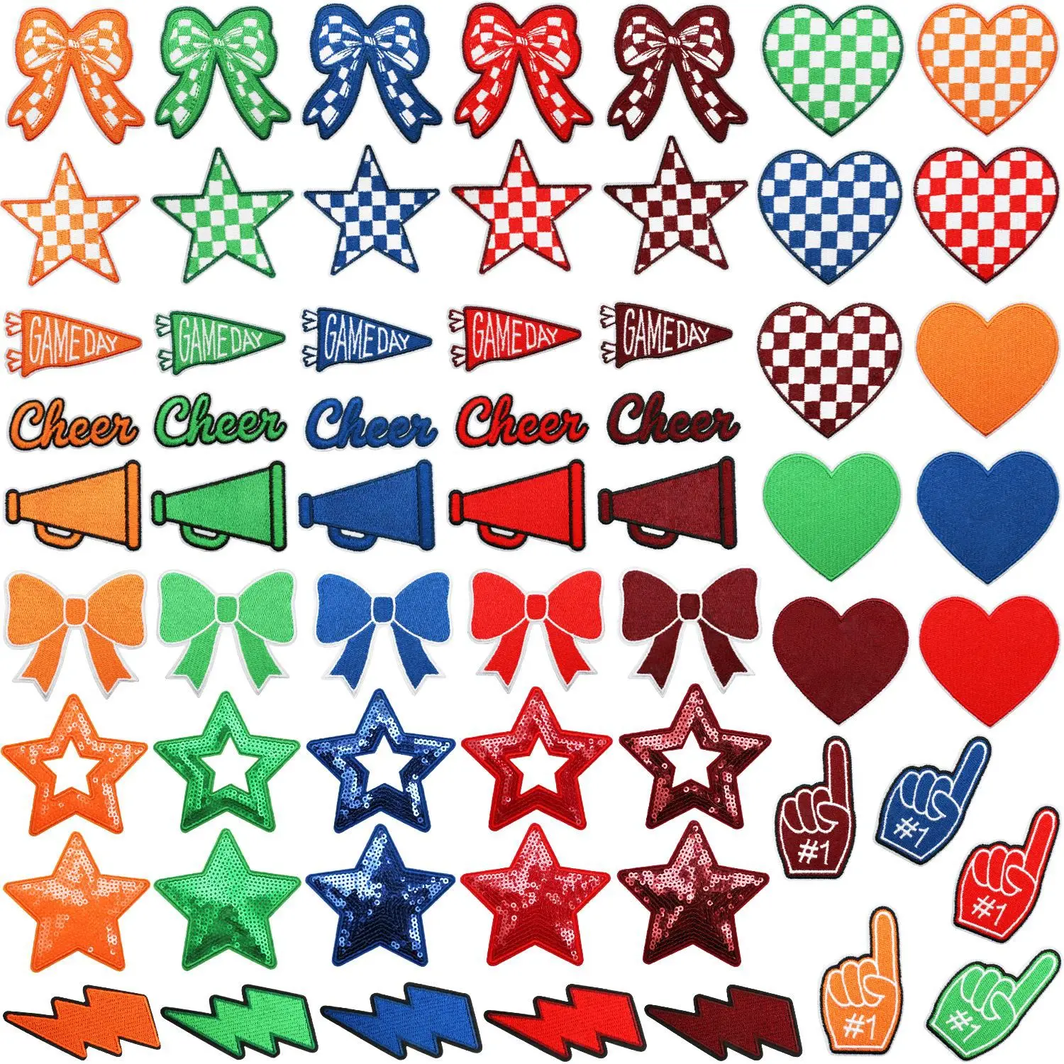 1PCS Red Blue Green Element Lo - огляд і ціна Embroidery Design Love