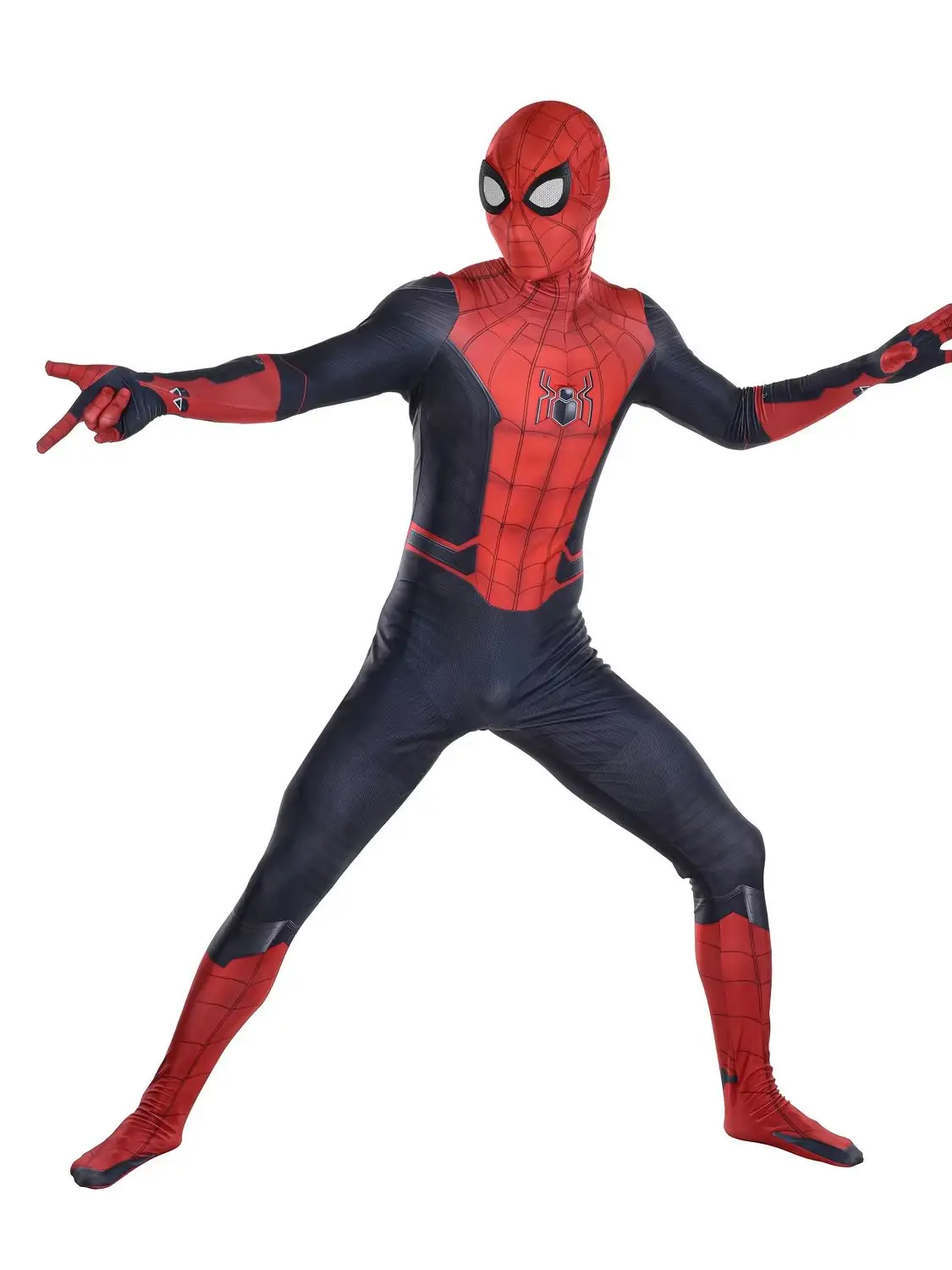 

Far From Home Web Hero Costume Unisex Halloween Themed Party Cosplay Full Body Suit with Removable Mask