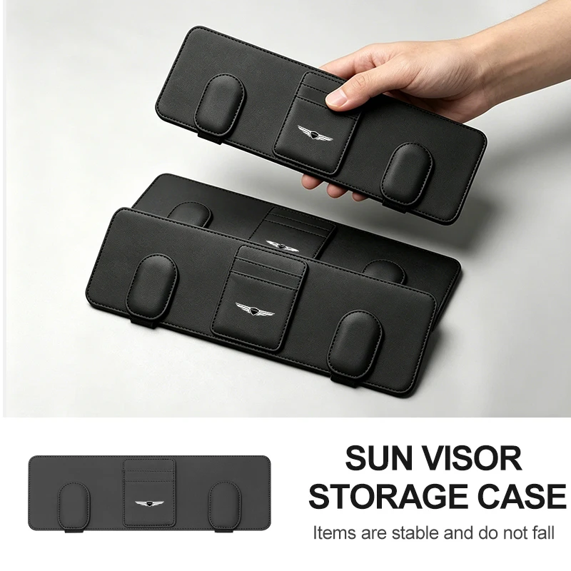 

Car Sun Visor Extender Eyeglasses Storage Clip Interior Organizer Accessory For GENESIS GV60 Suv Coupe 3.8 GV80 GV70 G70 G80 G90