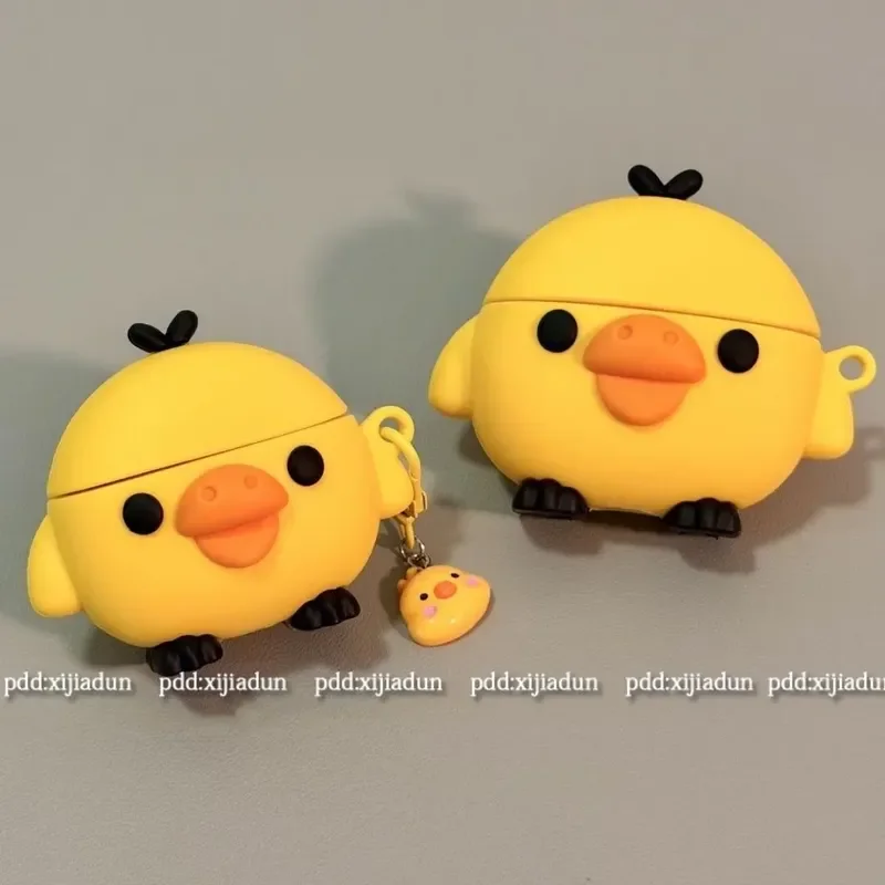 

Kawaii Kiiroitori Korilakkuma Headphone Case Cartoon Cute For Apple Airpods Pro 2 3 4 Silicone Earphone Protection Cover