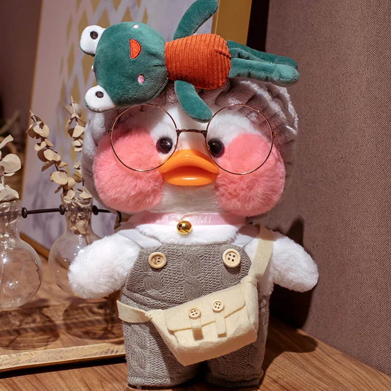 1セットの人形アクセサリーは30cmのララファンファンカフェダックぬいぐるみに適合します。洋服、セーター、ドレス、ヘッドバンド、バッグ、衣装、子供や女の子へのギフト。