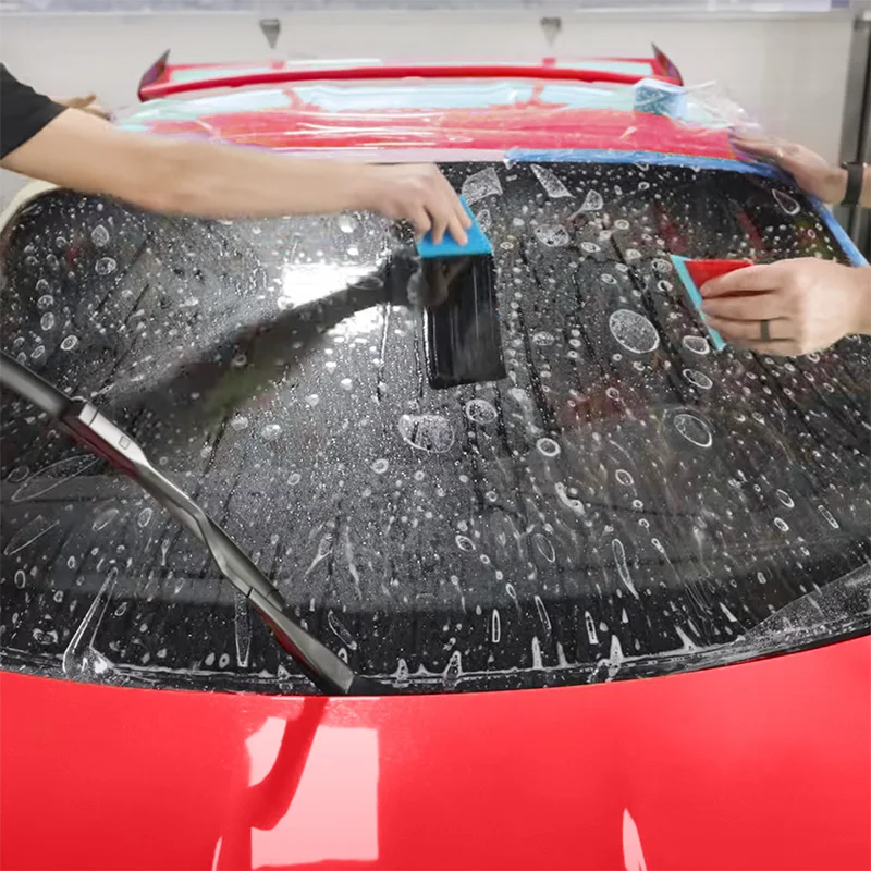 Anti Yellow Auto  R+ 7.5MIL Car Paint Protection Film UV400 Glossy Piano Black Film High Stretch Body Cover Film