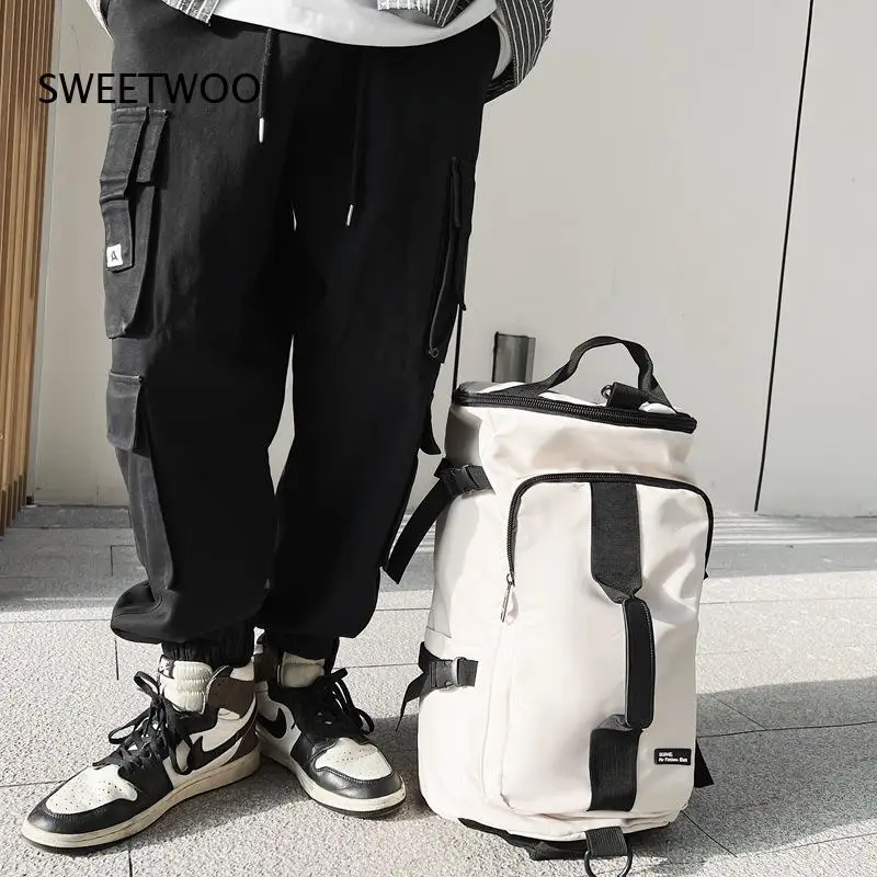 Casual Travel Duffle Bag Multi Compartment Adjustable Strap Large Capacity Carry On Weekender Bag Durable Sports Gym Rucksack