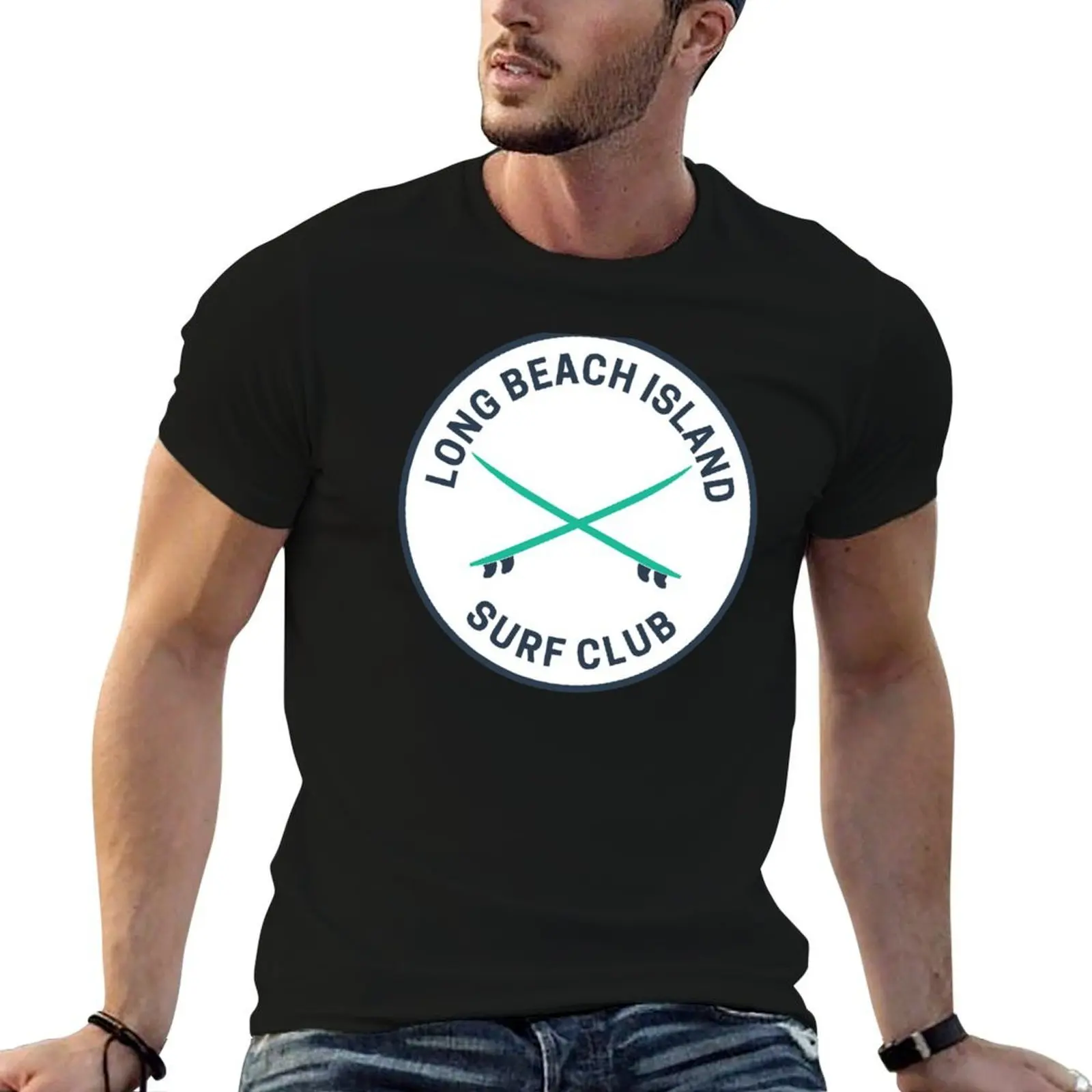 

Vintage Long Beach Island Surf Club T-Shirt cotton t shirts man 100% cotton tshirt 100% essential t shirt T-shirt