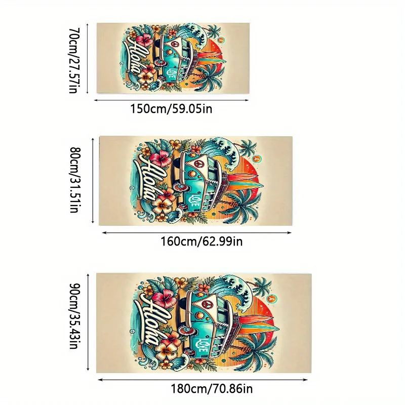 Aloha Surf Bus Oversized Microfiber Beach Mat and Bath Towel-Super Absorbent Quick Drying, Vibrant Design Bath Towel view 5