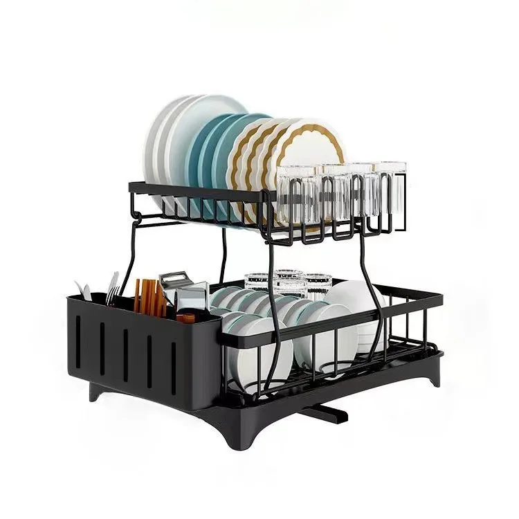 Egouttoir-a-vaisselle-support-de-rangement-multifonctionnel-pour-cuisine-support-de-comptoir-d'evier-porte-tasses-avec-porte-baguettes-egouttoir-de-rangement